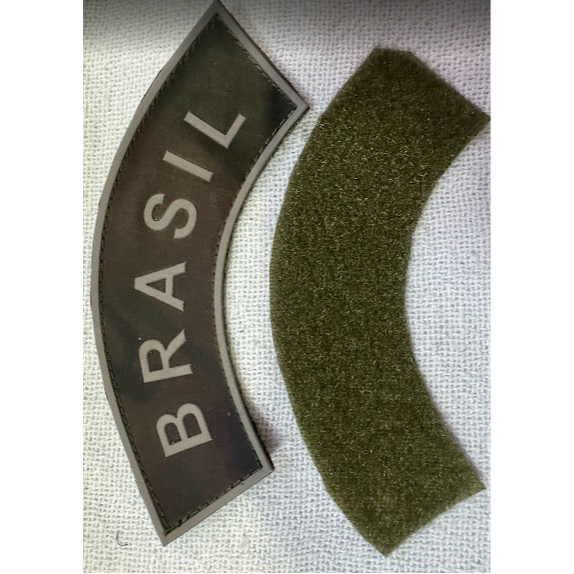 Patch Emborrachado Manicaca Airsoft Brasil Preto e Conza C/velcro®