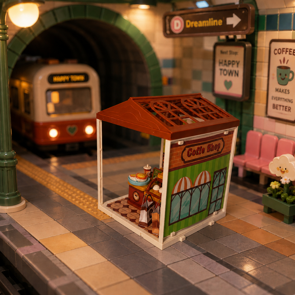 Detalhes do Mini Casinha de Montar Temática – Coffee Shop ou Hamburgueria Infantil☕ ✨