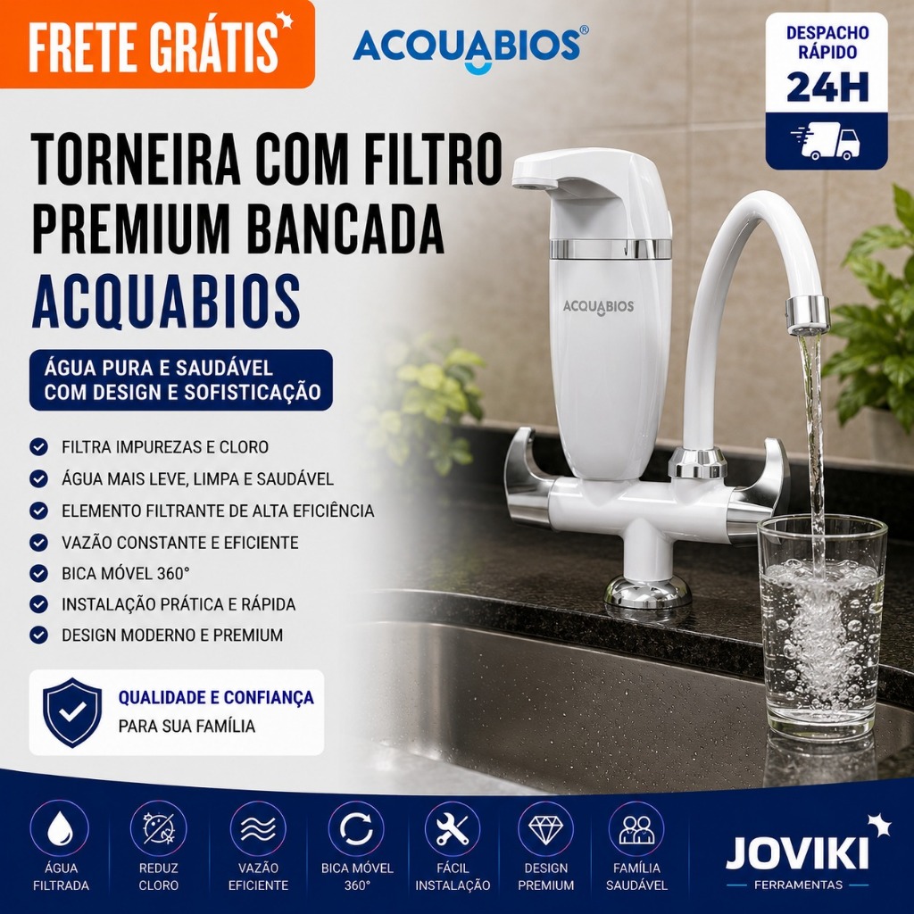 Torneira com Filtro Premium Bancada - Acquabios