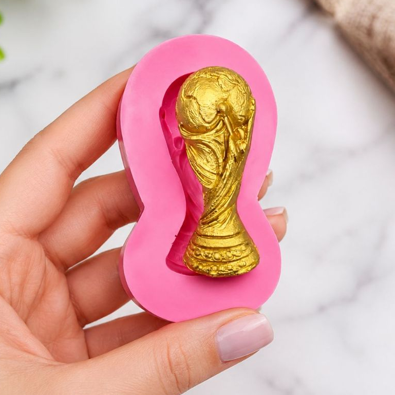 Molde Silicone Taça Troféu  Copa do Mundo Brasil - Biscuit, Resina, Aplique, vela