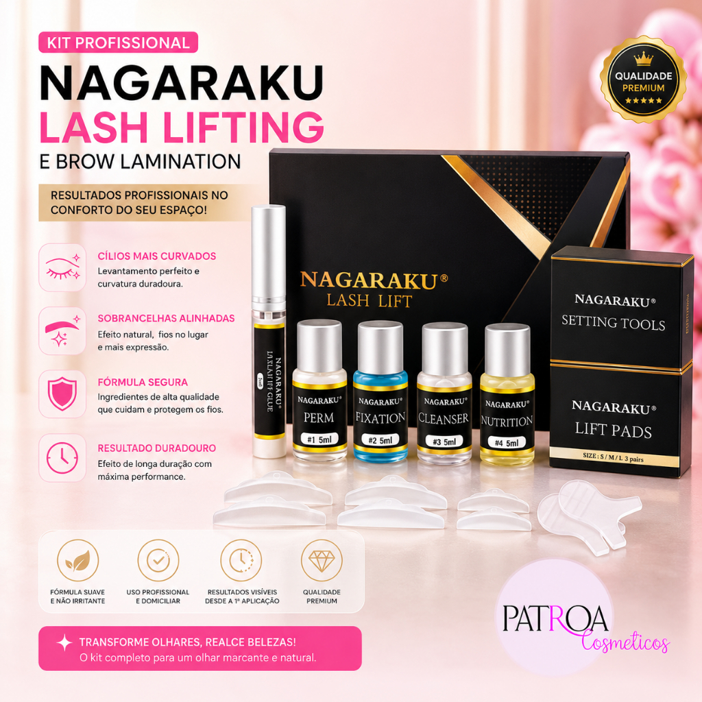 Kit Nagaraku Lash Lifting Permanente Cílios Brow Lamination
