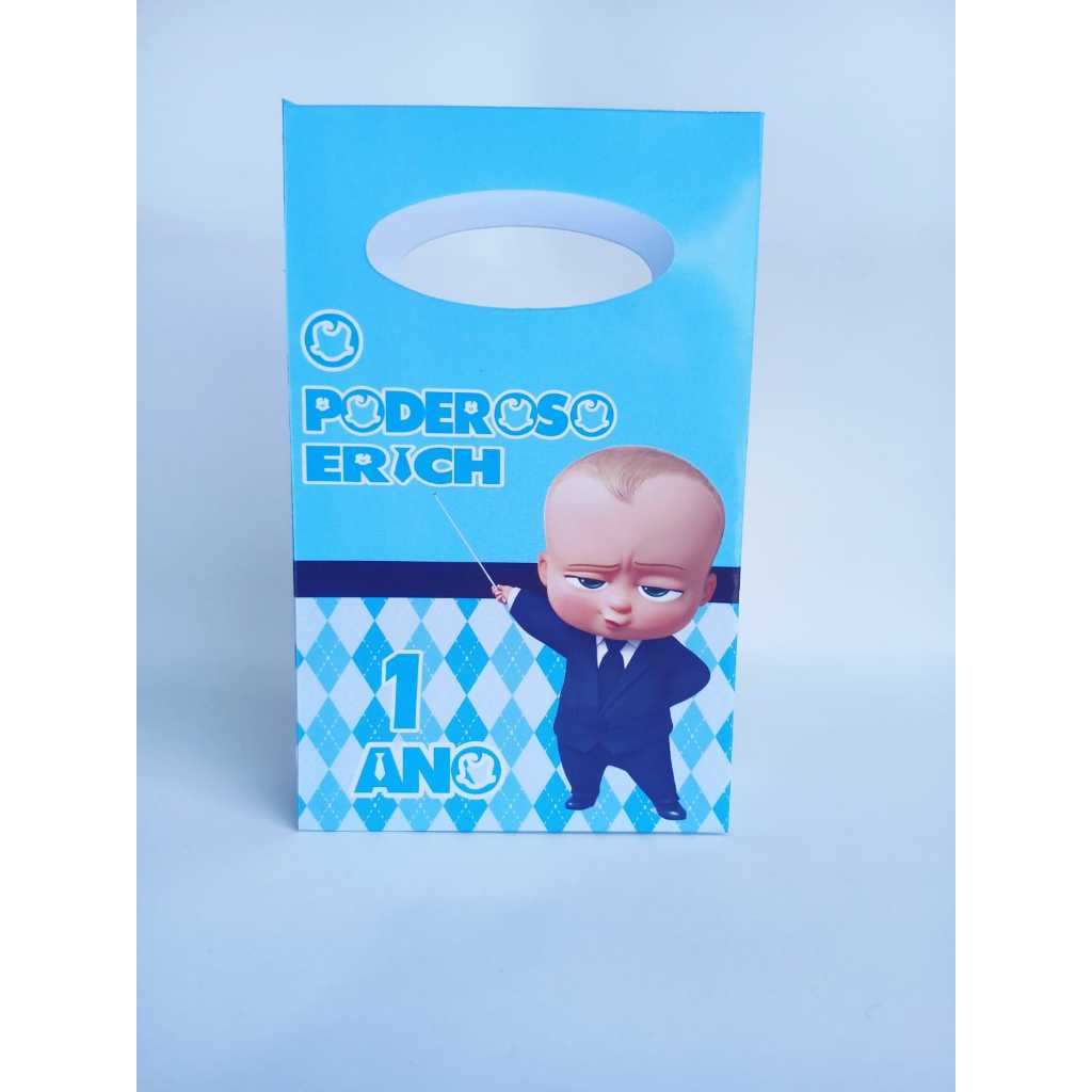 Sacolinha Personalizada TAM P Poderoso Chefinho, Lembrancinha para Festa Poderoso Chefinho pegue e monte (DESMONTADA)