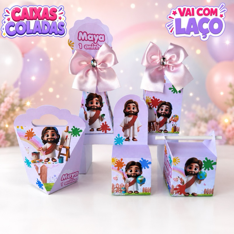 Kit Caixas O Maior Pintor do Mundo Menina Personalizados/Lembrancinha de Festa/Aniversário/Lembrancinha Festa Infantil