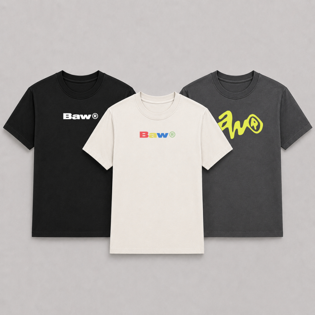 Kit 3 camisetas streetwear unissex BAW camisa