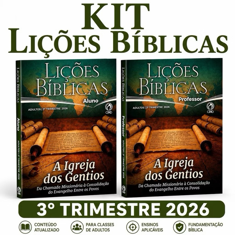 Kit De Lições Bíblicas Adulto Ebd 20 Alunos + 2 Professor