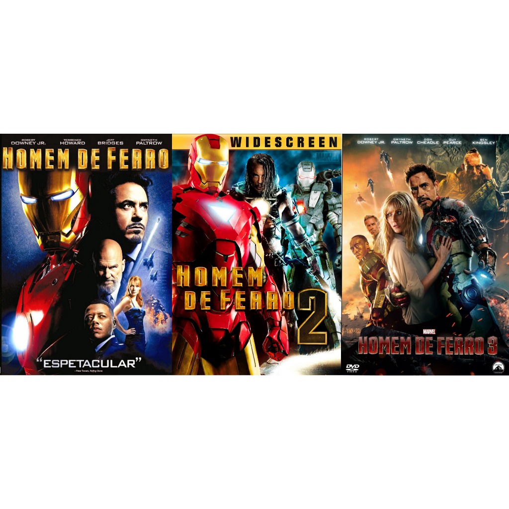 Homem de Ferro - kit com 3 filmes em DVD