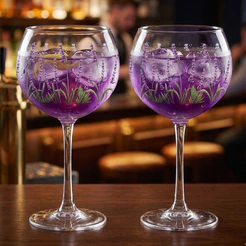 Taça de Gin Blow Lavanda 630ml Jogo de 2 Taças Hauskraft