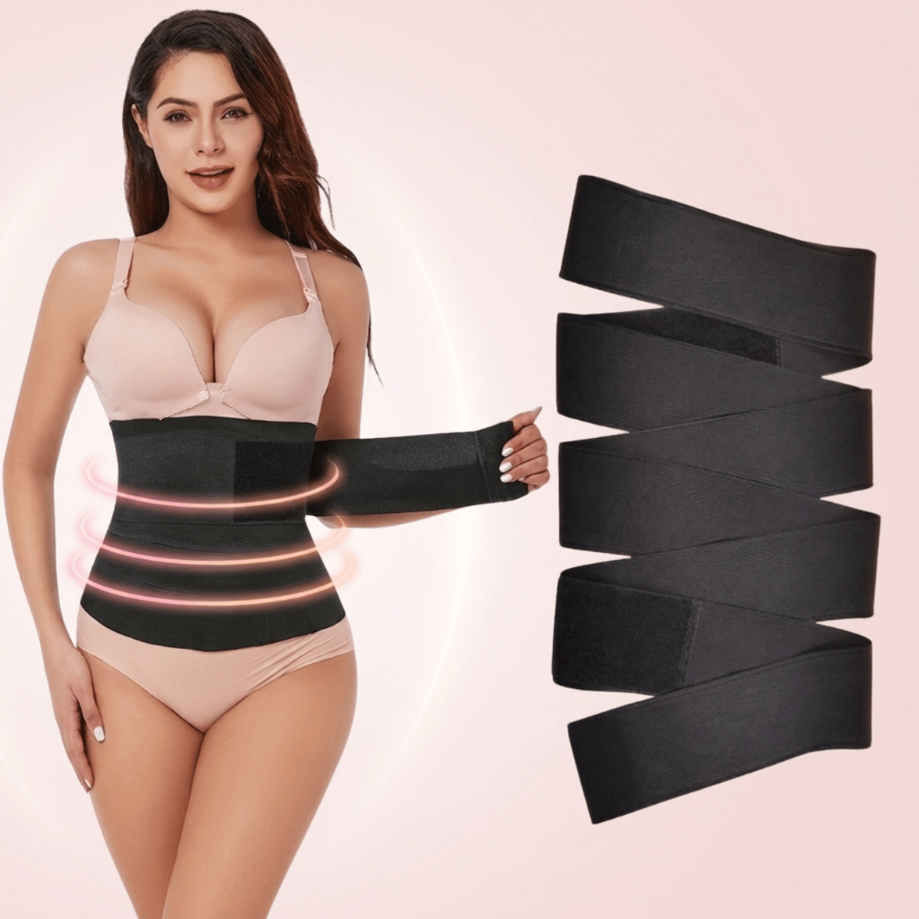 Cinta Modeladora Abdominal 3m / 5m Redutora De Medidas Pós Parto Alta Compressão Ajustável Confortável e Respirável Fort