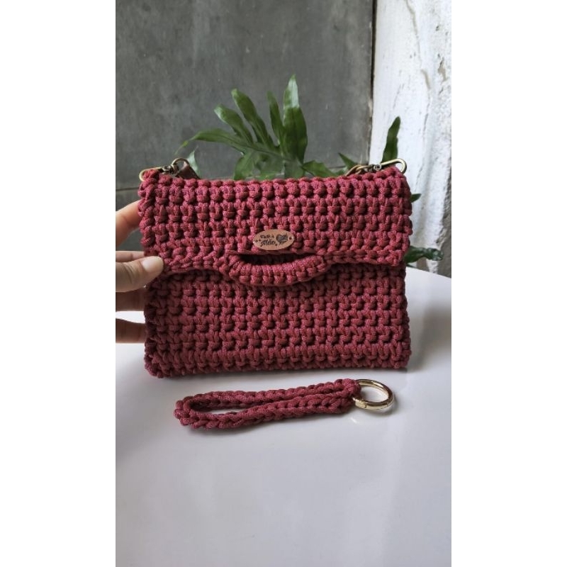 Bolsa| Clutch de Crochê Fio Náutico Valentino Promoção