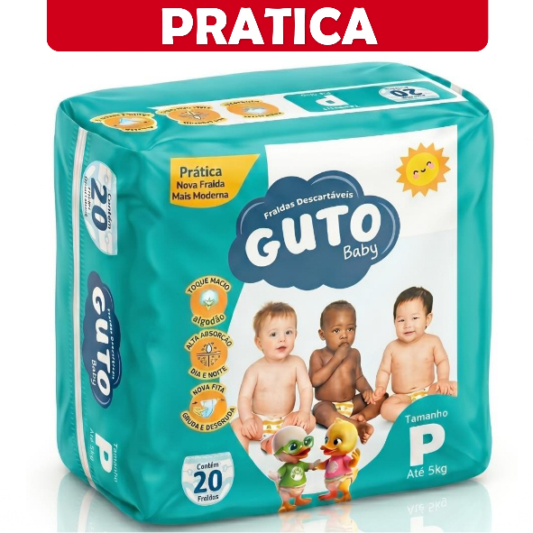 Fralda Infantil Guto Baby P C/ 20 Unidades