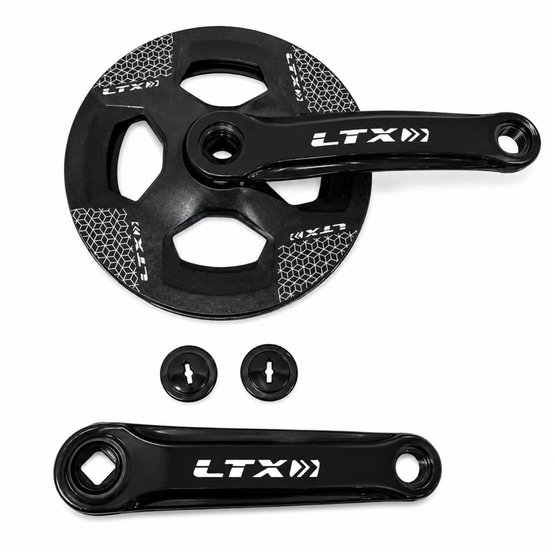 Pedivela Single Speed 36D Com Protetor de Coroa Aço Revestido Nylon Fixa Grau Bicicleta Bike MTB