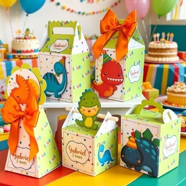 FAZEMOS QUALQUER TEMA lembrancinha de festa de aniversário personalizada pegue e monte Dinossauro baby, dinossauro