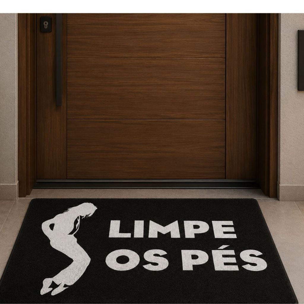 Tapete Capacho Entrada Michael Jackson Rusbé Diversos Modelos Tamanhos Antiderrapante Retem Sujeira