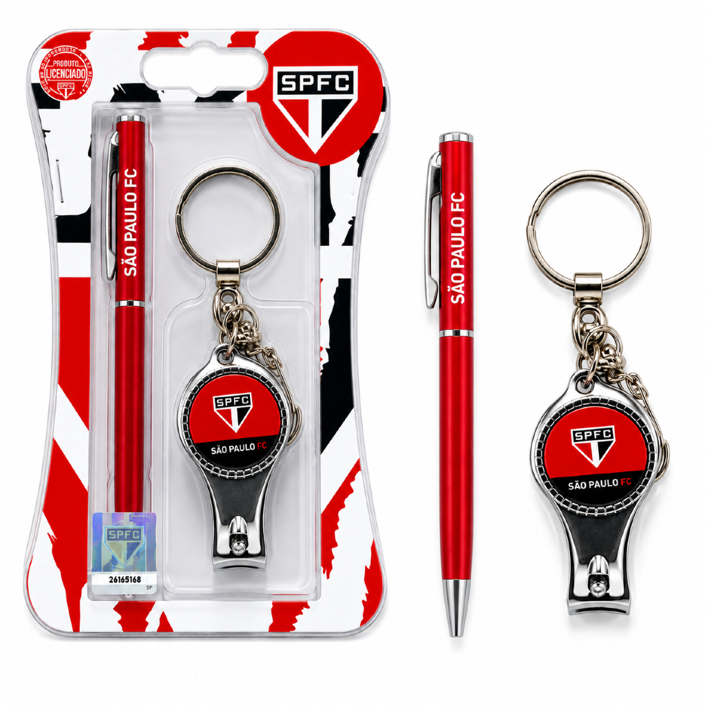 KIT CANETA E CHAVEIRO CORTADOR ORIGIANL DO SÃO PAULO
