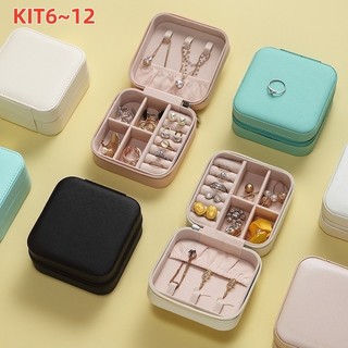 Kit 6/8/10/12 Porta Jóias Portátil Mini Maleta Estojo Organizador Brincos Bijuterias Colares Anéis
