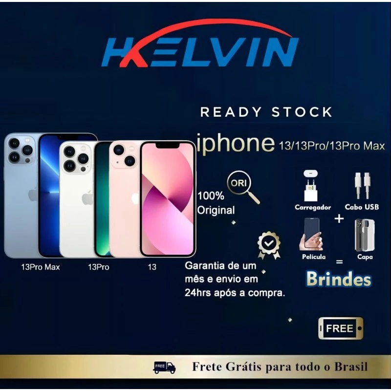 Celular iPhone 13/13Pro/13 Pro Max 128GB/256GB Original Apple Vitrine Com Garantia