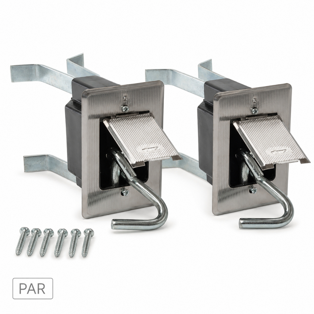Gancho Rede Chumbar Inox Par Aliança 7323 Suporte Para Rede Com Parafusos