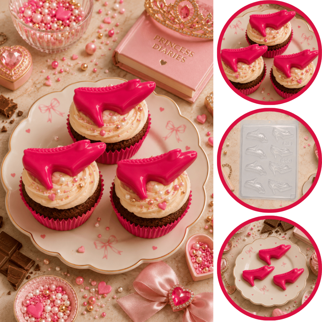 1~10 Forma Simples Sapatinho Cód. 265 em Acetato BWB Para Bombom, Doces de Chocolate e Confeitaria (CHOCO)