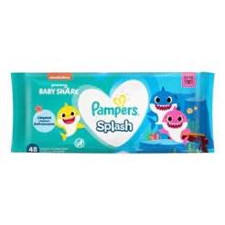 Lenço Umedido Baby Shark Splash Always Clean Com 48 Unidades Pampers