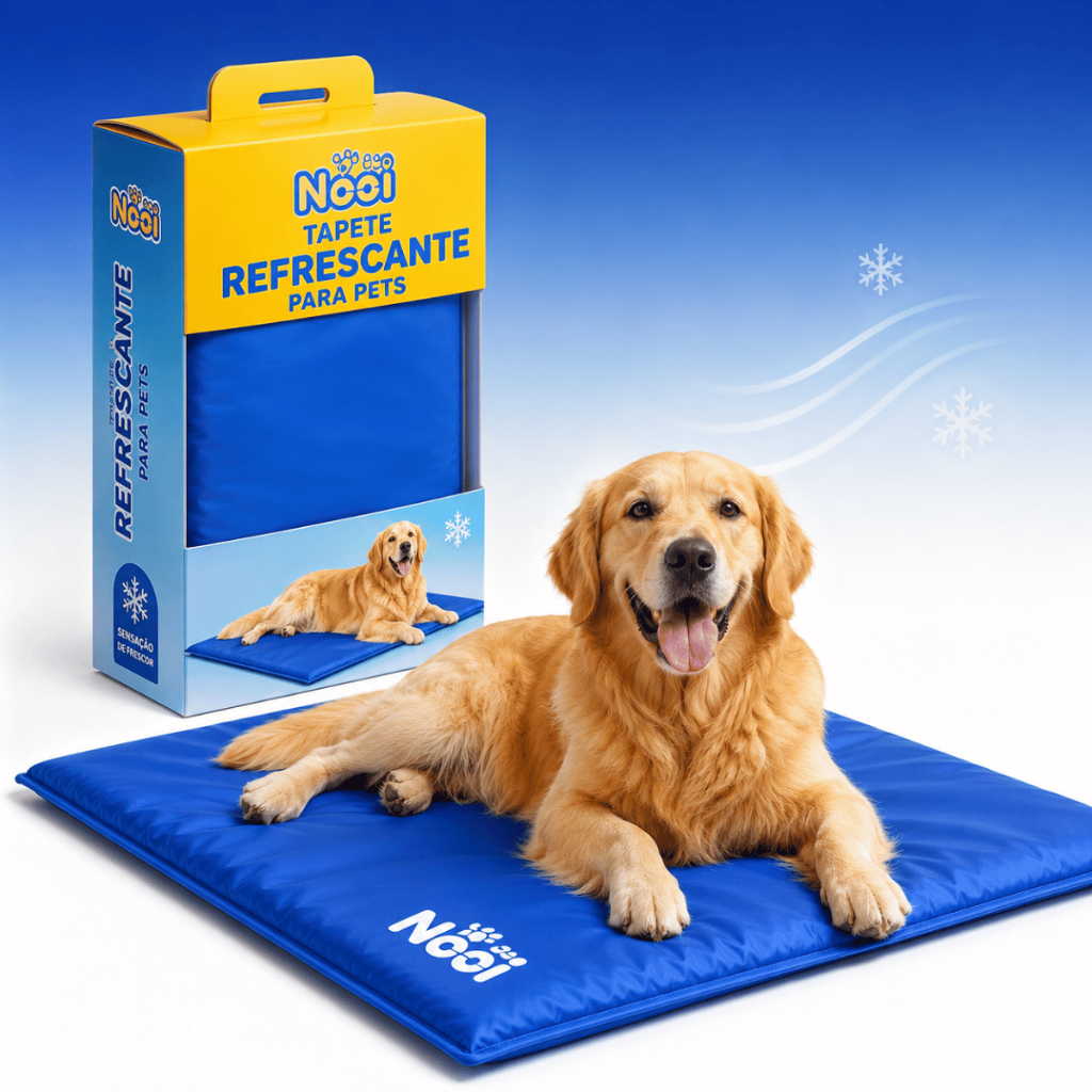 Tapete Gelado Refrescante Colchonete Térmico Pet Cachorro Gato Grande Lavável Antiderrapante