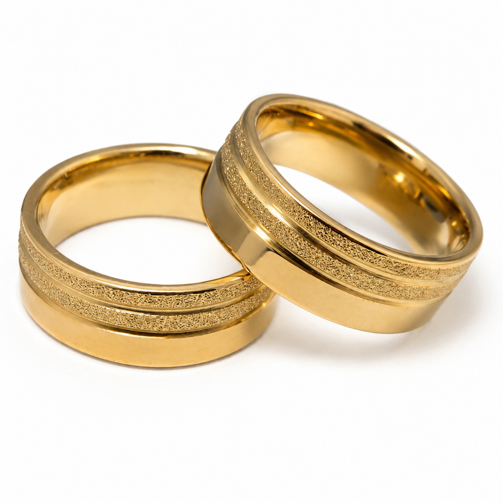 Aliança de Luxo 8mm Reta Friso Diamantado Unissex Moeda Antiga Casamento Noivado Compromisso