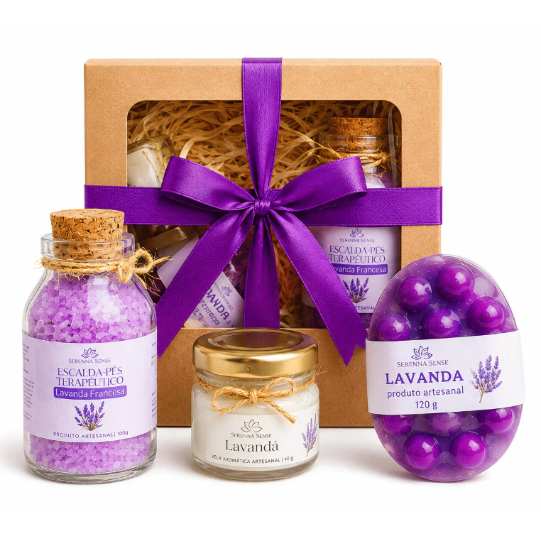 Kit presente SPA mini com Vela +  Escalda pés + Sabonete Massageador — imagem 1
