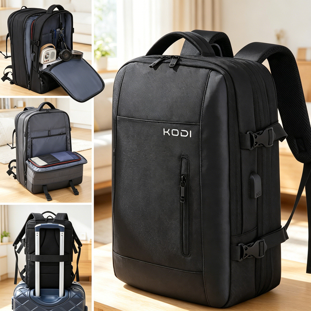 Mochila Executiva de Viagem Unissex, Reforçada e Impermeável, Compatível com Notebook-Q7