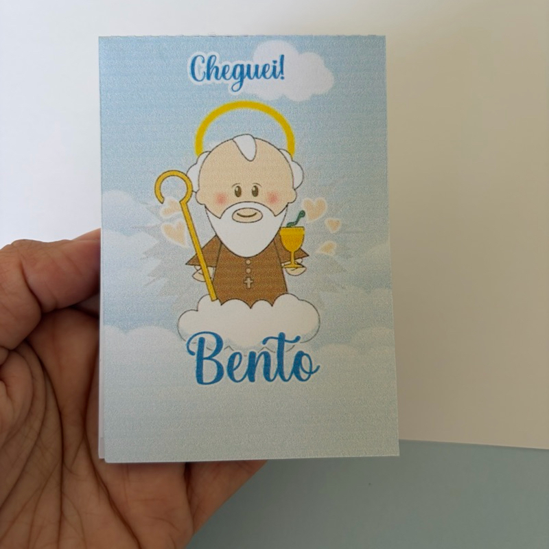 kit Lembrancinha Maternidade São Bento Bloquinho de anotações Personalizados com Nome do Bebê Lembrança Nascimento