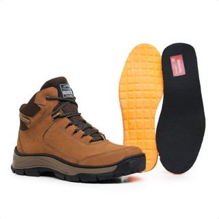 Bota Adventure Masculina Coturno Masculino Trekking   Couro Legítimo Modelo 950
