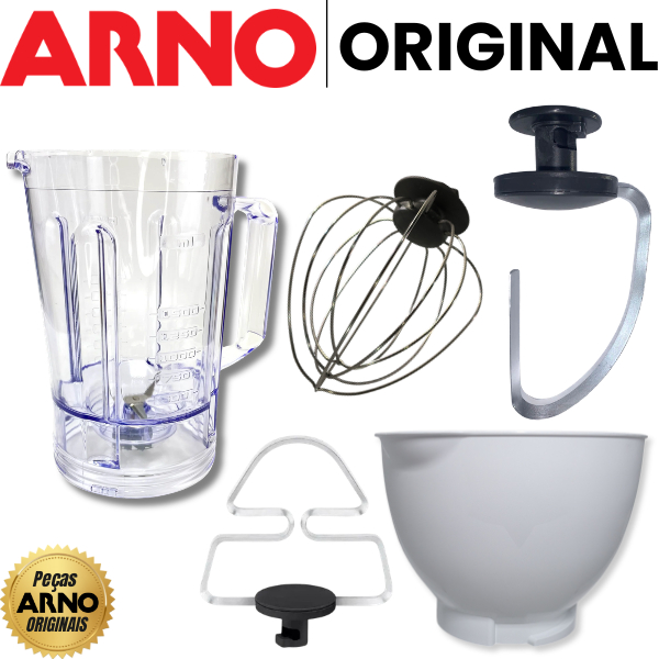 Kit Reposição Original Arno Tigela Batedores e Copo Liquidificador