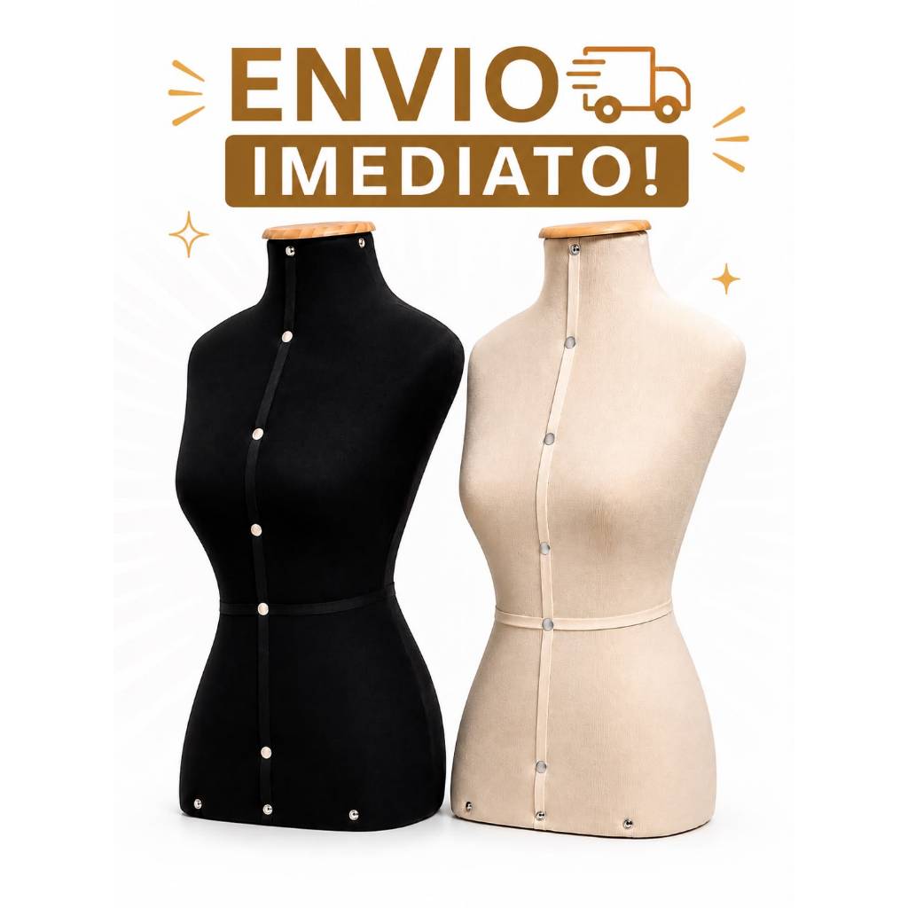 Manequim Busto Costureira para Costura e Moulage Acolchoado 36/38/40/42/44 Ideal para Ateliês, Lojas, Modelagem.