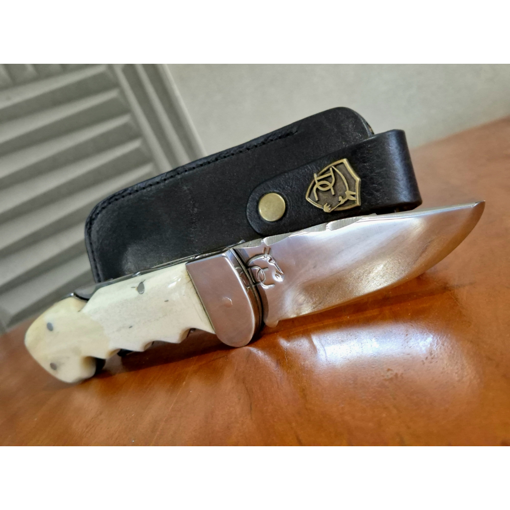 Canivete Artesanal EDC 4 Pol 4mm Osso Bovino Doma Crioula