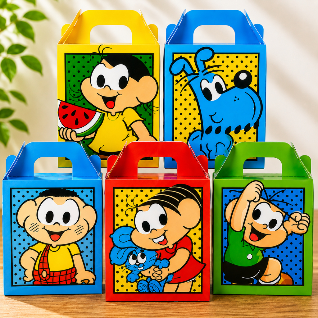 Personalizados TURMA DA MÔNICA - CAIXA MALETINHA SURPRESA Pegue e Monte - Lembrancinhas para Festa infantil