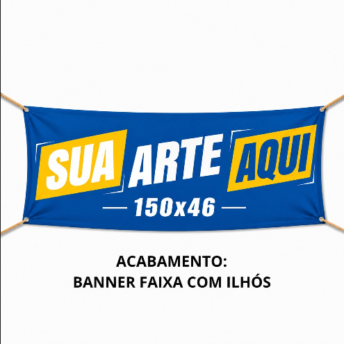 Banner Personalizado Faixa Com Ilhós Sua Arte Logo 46x150cm