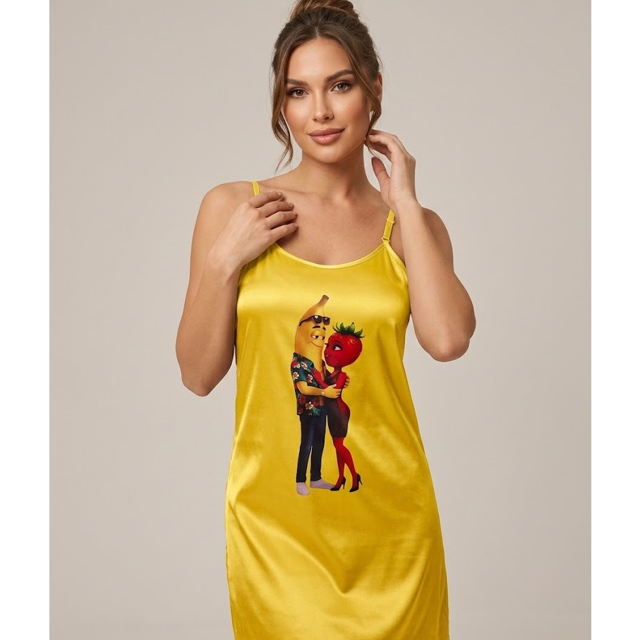 Pijama Camisola Vestido Alça Regulável Estampado Suede Conforto Moda Lingerie Para Dormir Estilo