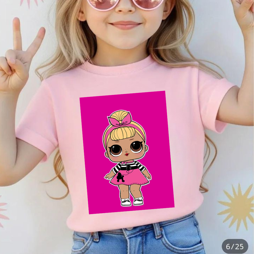 Camiseta blusa infantil e juvenil Lol boneca roupa infantil presente moda infantil