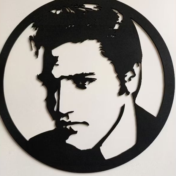 Quadro Decorativo vazado Elvis rock aplique de parede MDF quadro decorativo para sala