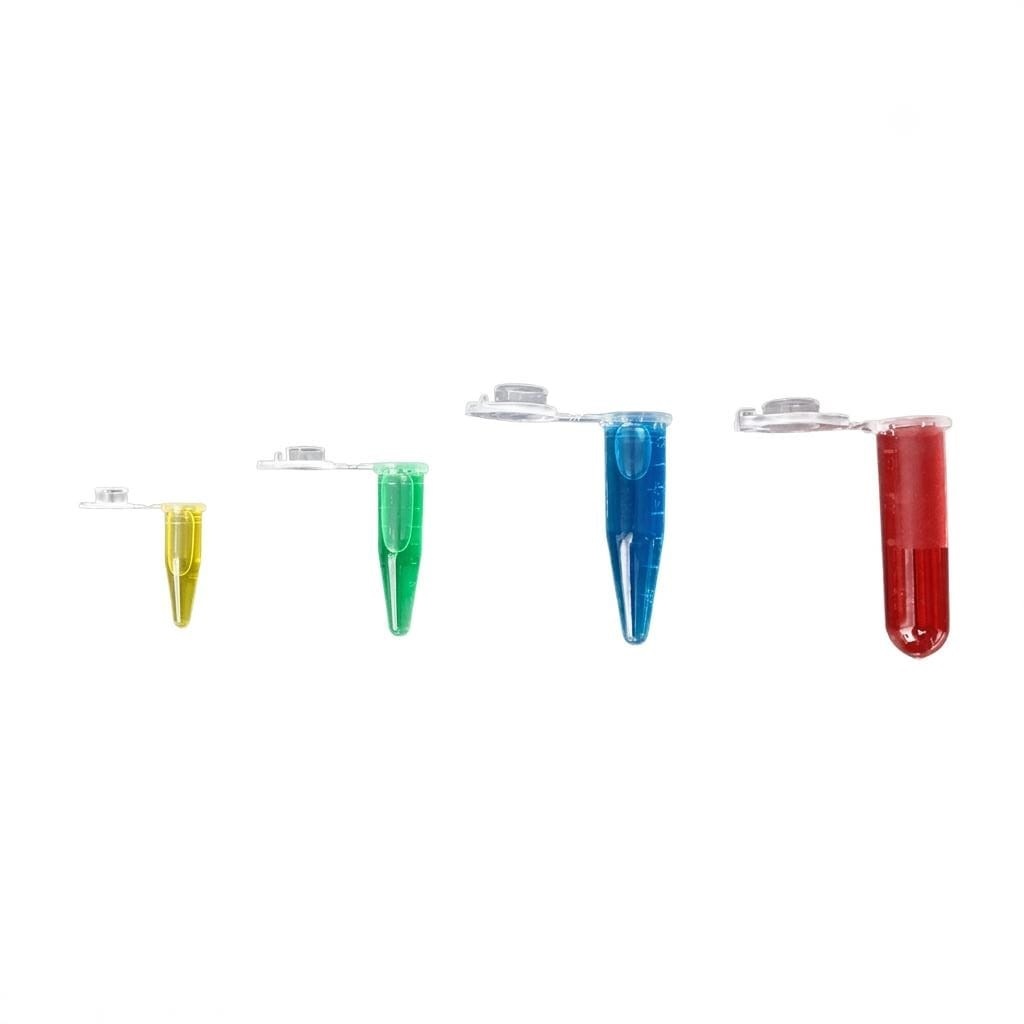 Microtubo Pino 0,2 ml 0,5ml 1,5ml 2,0 Capsula Graduado - Pacotes com 50 / 100 / 500 / 1000 unidades