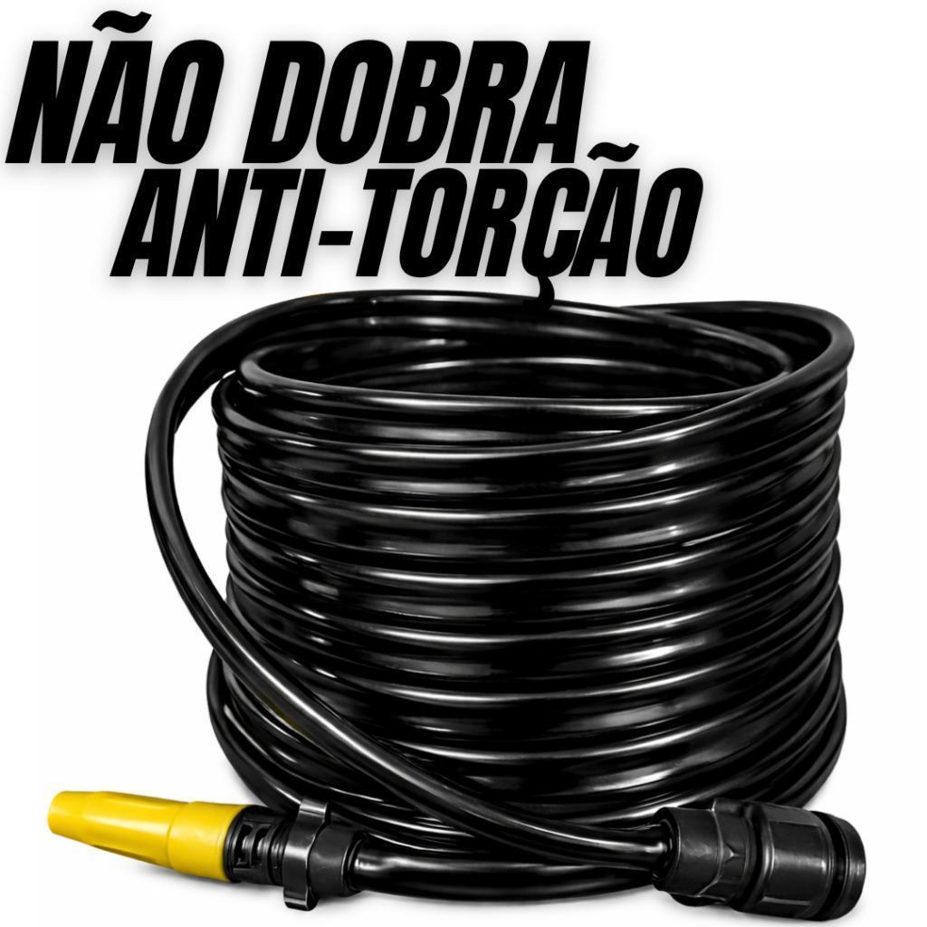 Mangueira De Jardim Preta Anti-Torção Não Dobra - 05 a 40 Metros
