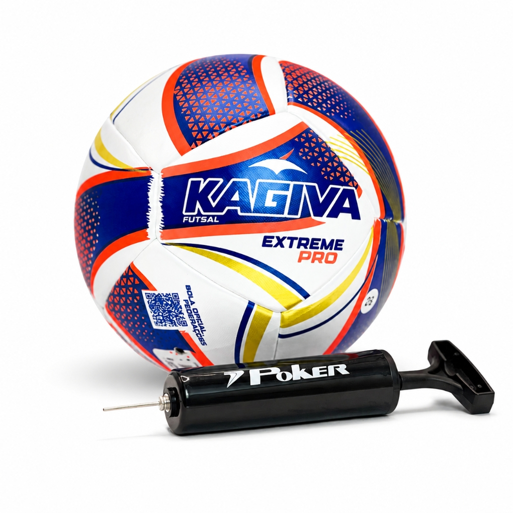 bola de futsal / bola de futebol de quadra salão original kagiva + bomba de encher