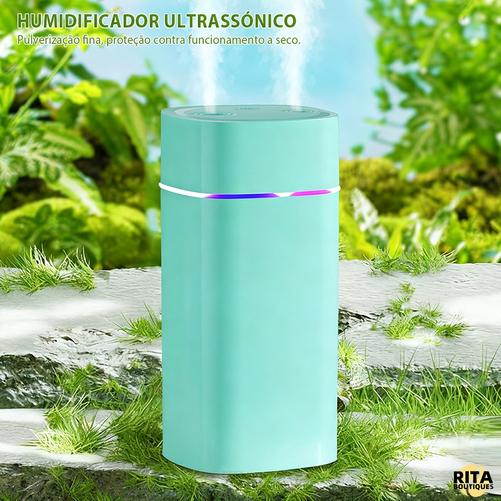 Umidificador De Ar E Aromatizador De 600ml Grande Led De Ambiente Climatizador Difuso