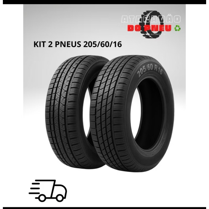 kit 2 Pneus 205/60/15 Remold+ Bicos Gratis