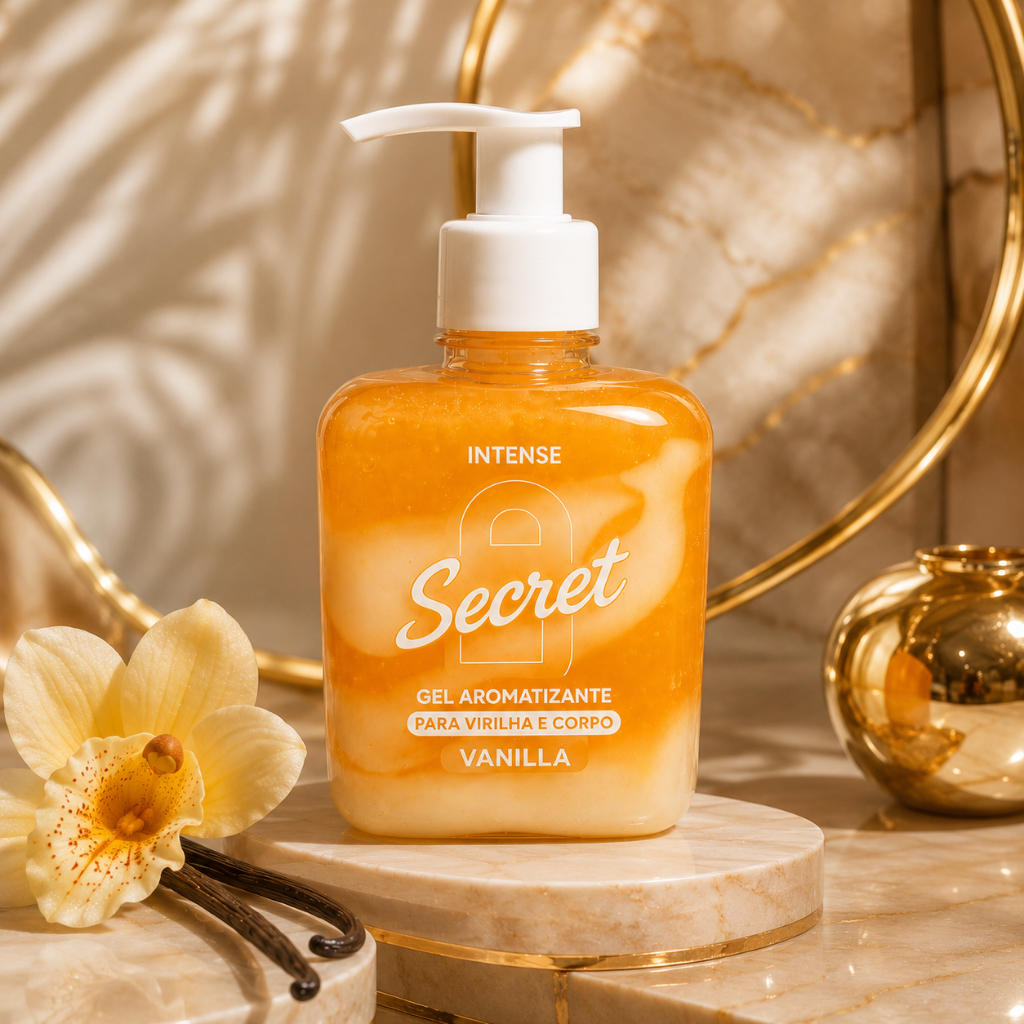 Gel Aromatizante Hidratante Para Virilha e Corpo Intense Secret 300g Vanilla
