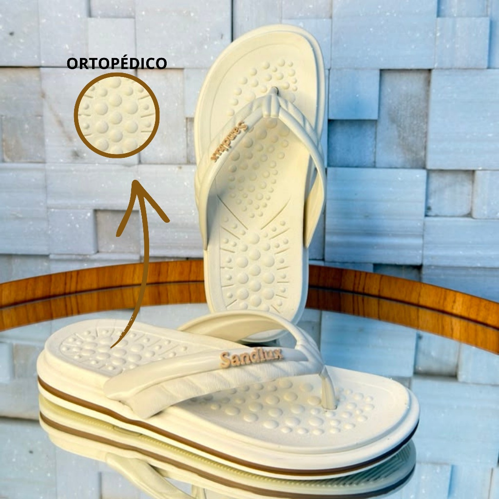 Chinelo Sandália Ortopédica Antiderrapante Feminina para Esporão Ultra Conforto Macia e Leve