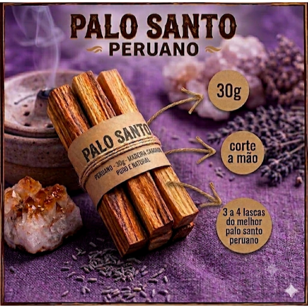Palo Santo  Incenso peruano  100% Natural  Vegano  Limpeza energ Madeira Sagrada/ Pau Santo Legítimo