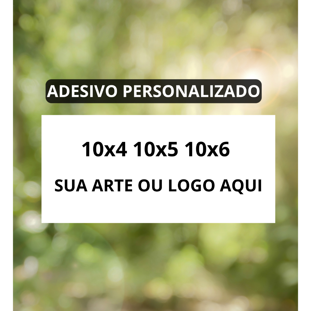 Adesivos Personalizados 10x4/10x5/10x6 cm - Etiqueta Adesiva Retangular - JA VAI RECORTADO, SÓ DESTACAR
