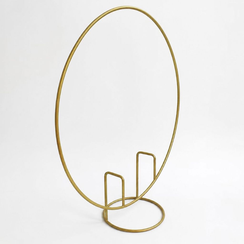Mini arco Oval Dourado Para Decoração De Festas Mesa Posta Enfeites e Arranjos
