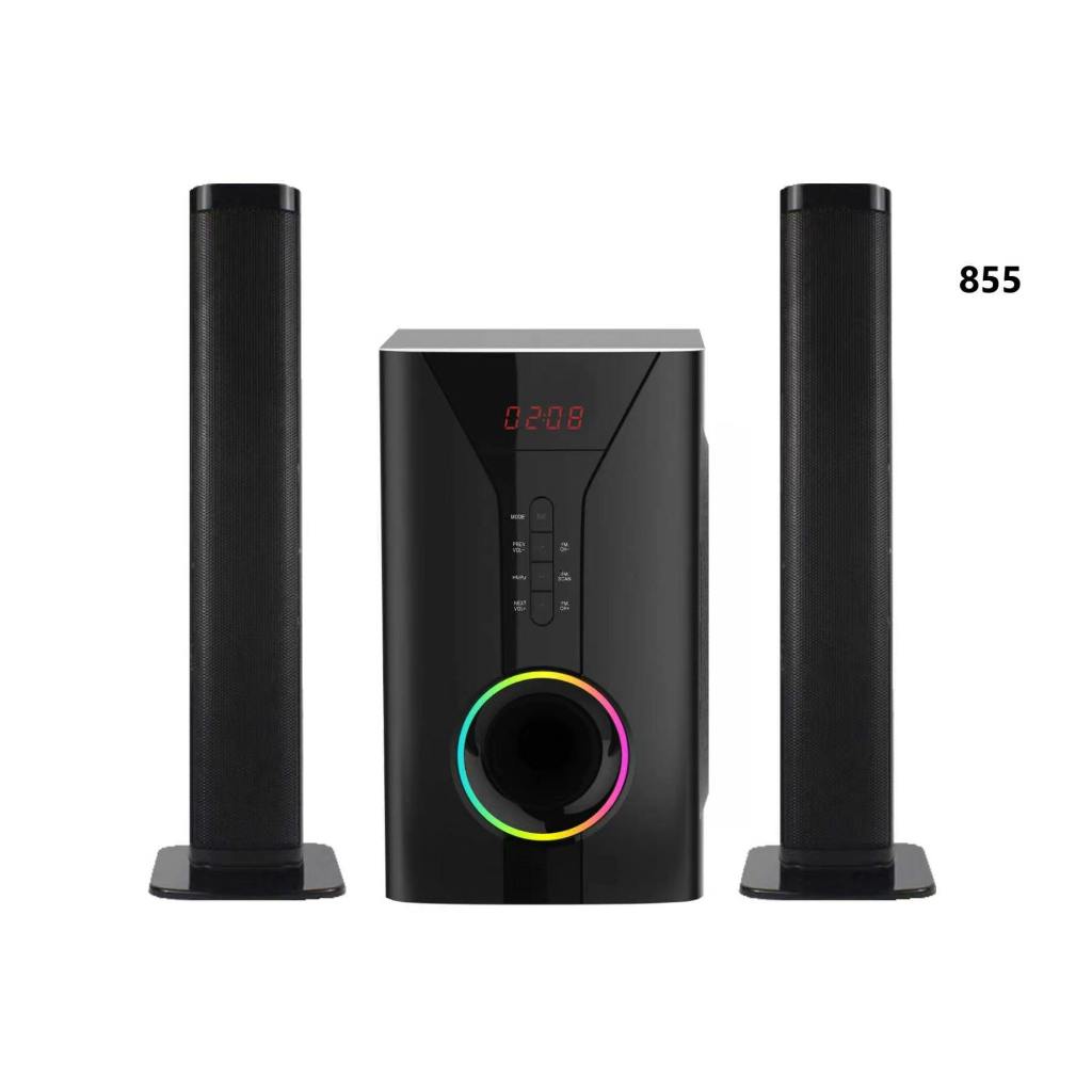 Caixa de Som Soundbar 2.1 Bluetooth 5.0 50W LED RGB Bivolt - Design 2 em 1 (Modo Torre ou Barra) com Bateria 8h