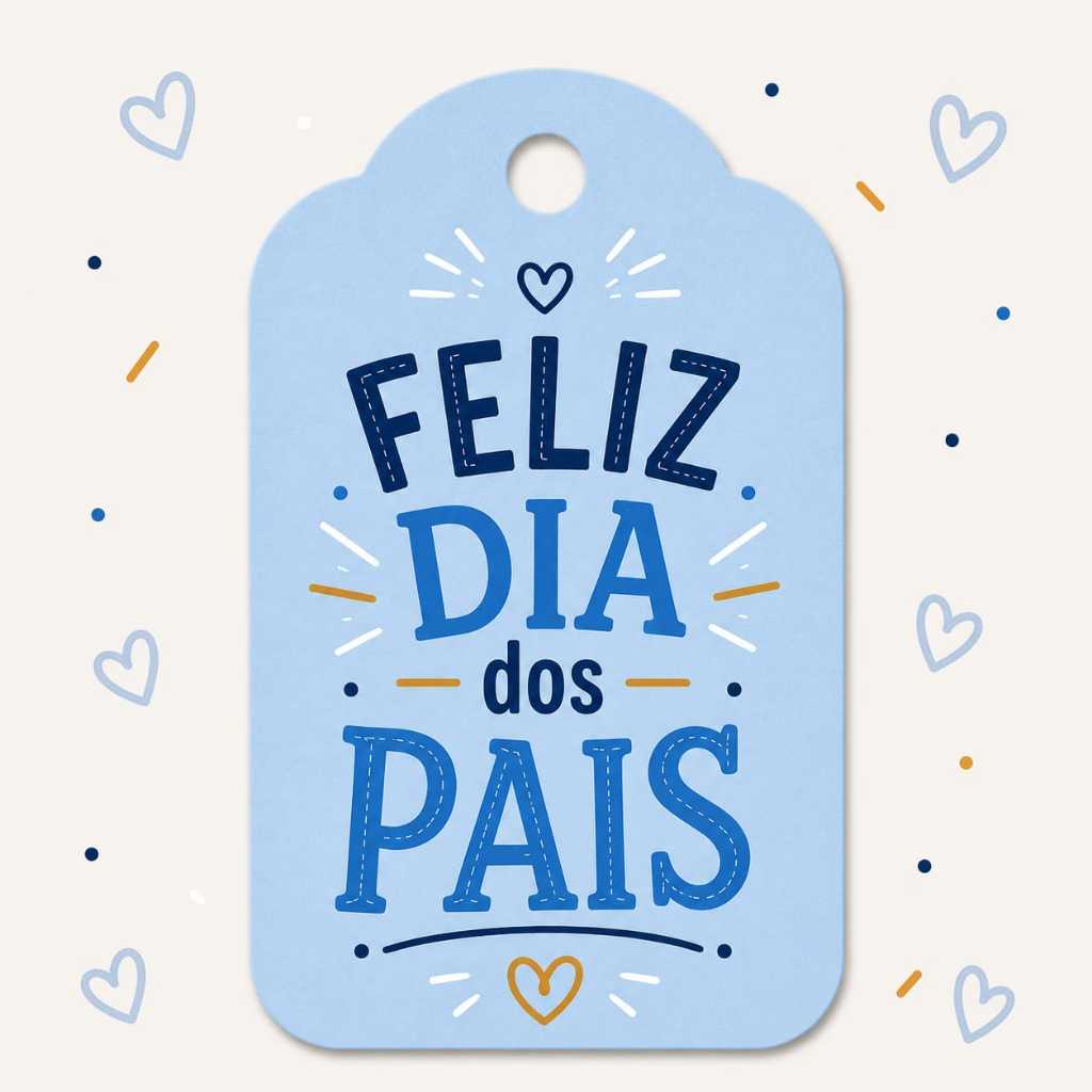 TAG DIA DOS PAIS FELIZ DIA DOS PAIS PRESENTE DIA DOS PAIS - 20/50/100 UNIDADES