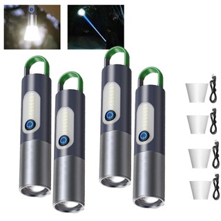 Lanterna Portatil Canhao Laser Recarregavel Zoom Telescópico À Prova D'água Suporte de Ab…